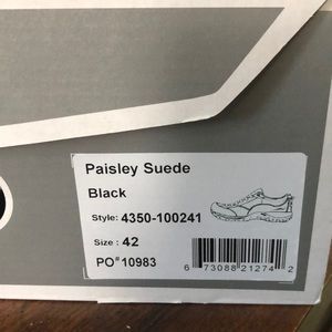 Dansko Paisley Suede Black Sneakers